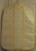 White Gold Roman brocade Vestment